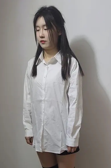 小染白色衬衫+过膝袜+日式捆绑+牵引走路-3
