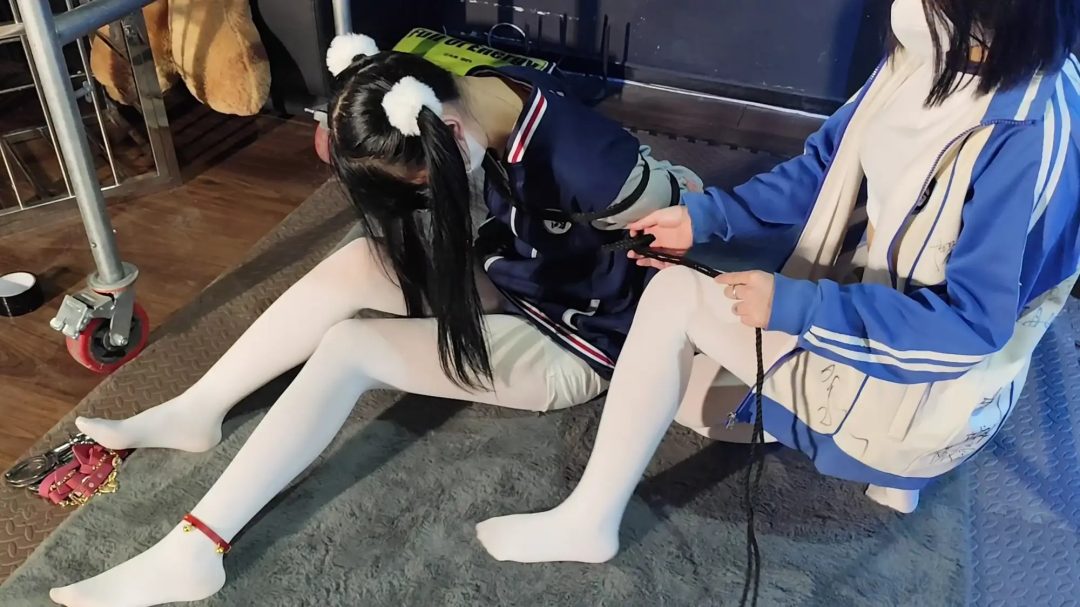 兔兔小钰双人校服 女调女 双人剧情 女m反攻 胶带-4