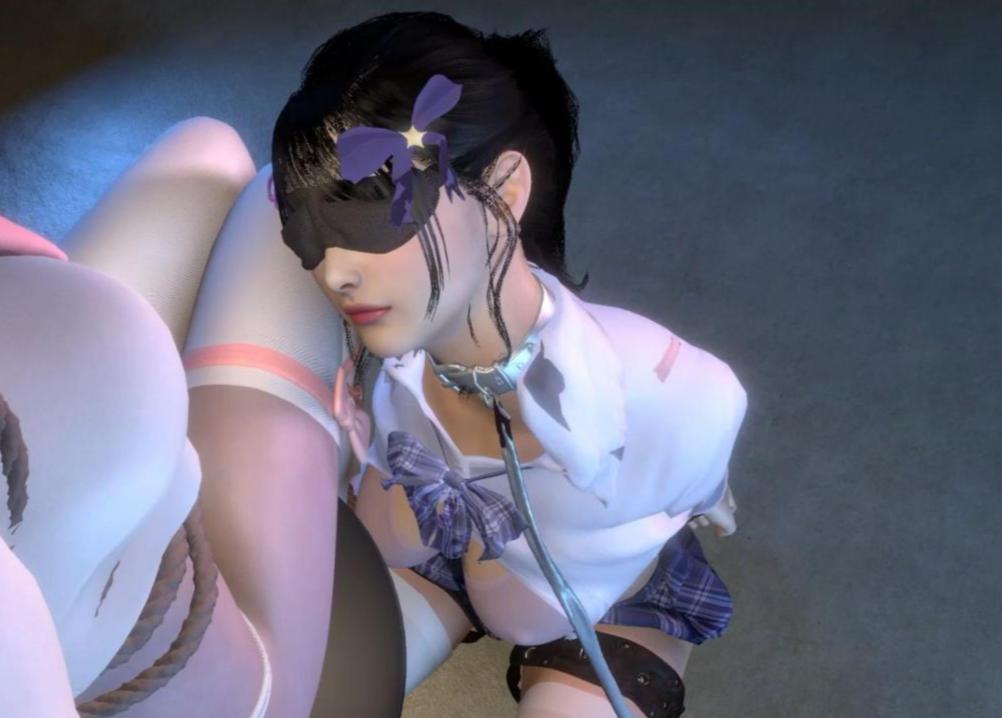 【女高的地下室直播】百合系列——白丝学生妹的直播记录，胶带严密堵嘴，双人捆绑接吻-7