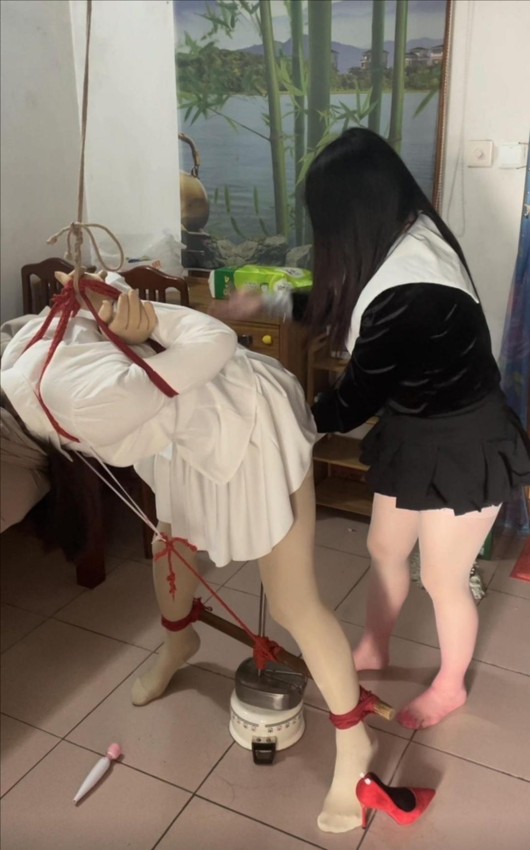 JK服，肉丝，痛苦调教-5