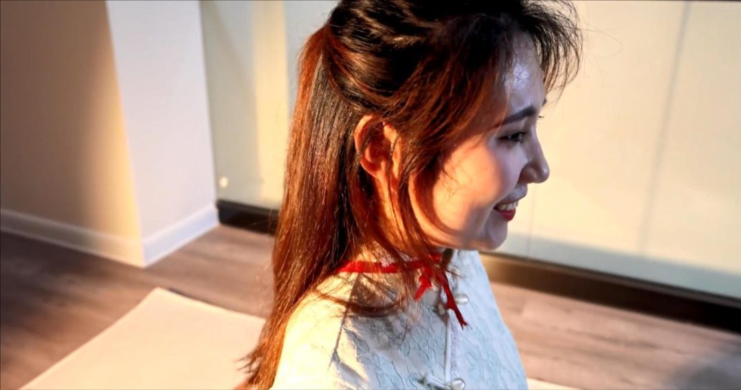 筱慧，温婉女孩的旗袍红绳游戏，曼妙跪缚与嫩足之虐-5