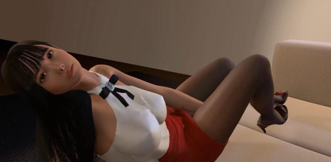 【女友在家留宿】看着女友一步一步诱惑，忍不住拿出了绳子......黑丝OL，包臀短裙，超大口球-3