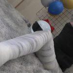 束缚女蜘蛛侠，口球堵嘴绷带木乃伊，口水直流