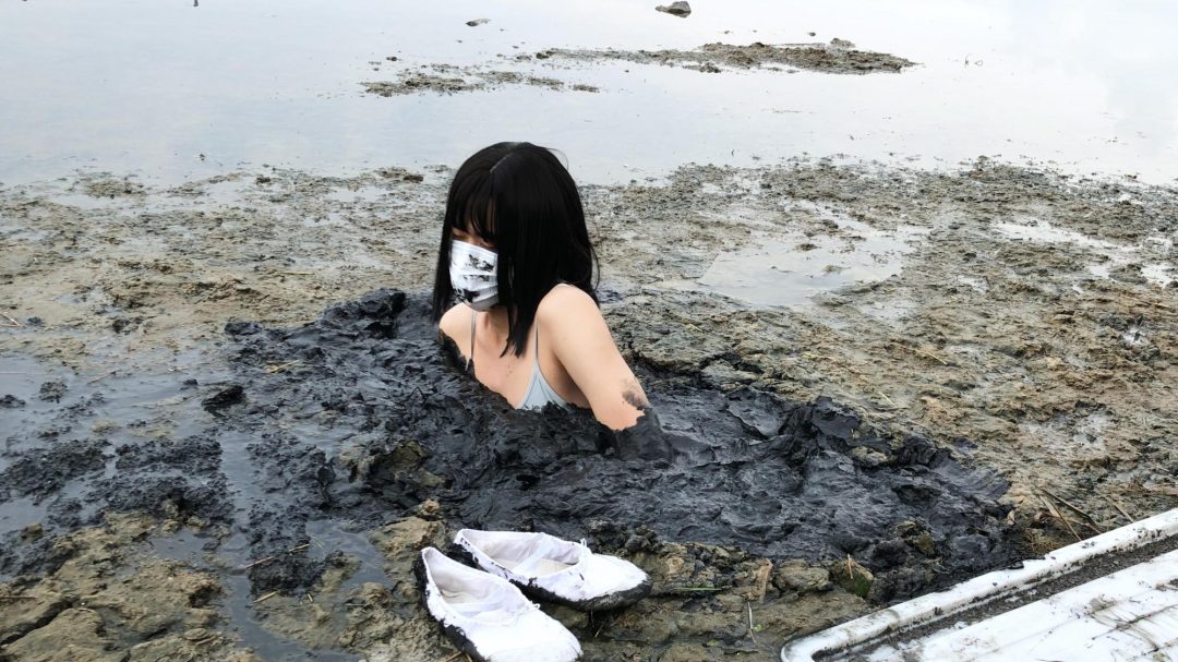 白丝裤袜舞蹈服踩泥陷泥-4