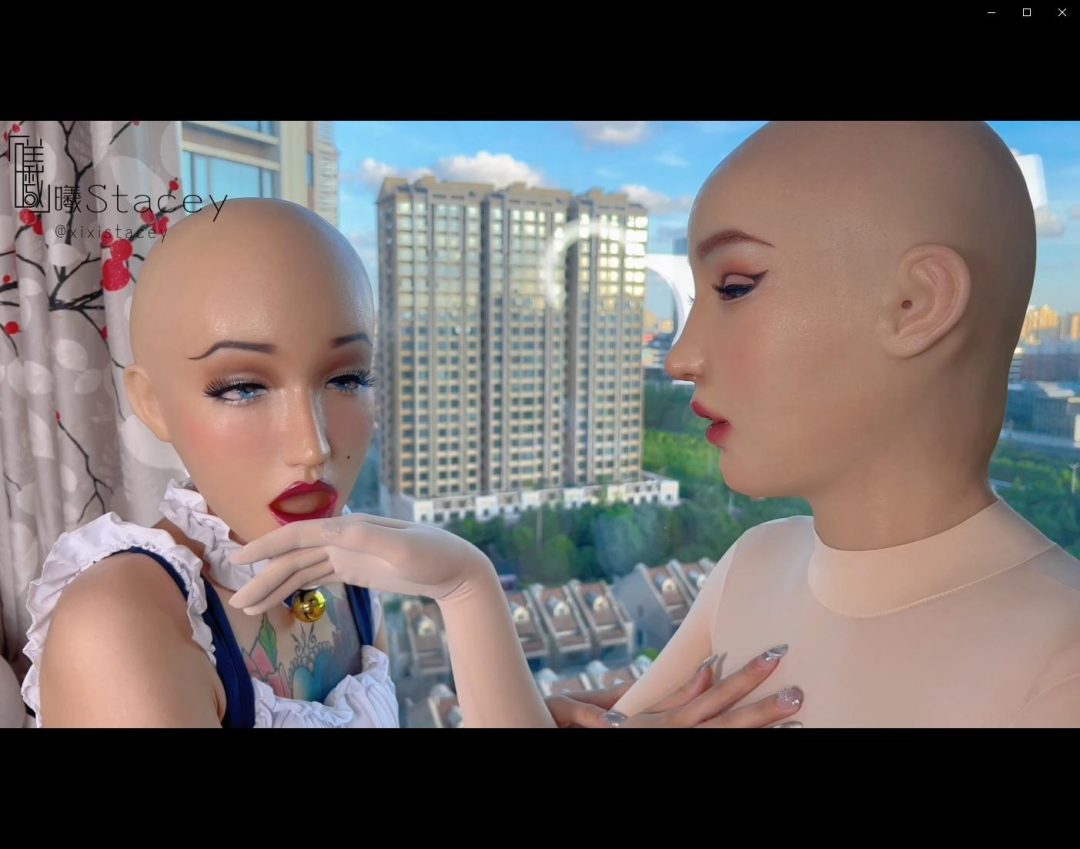 曦曦Stacey之双人真人面具Femalemask闺蜜完整版佩戴欲梦Mask过程以及被曦曦捂嘴温柔抚摸调教-7