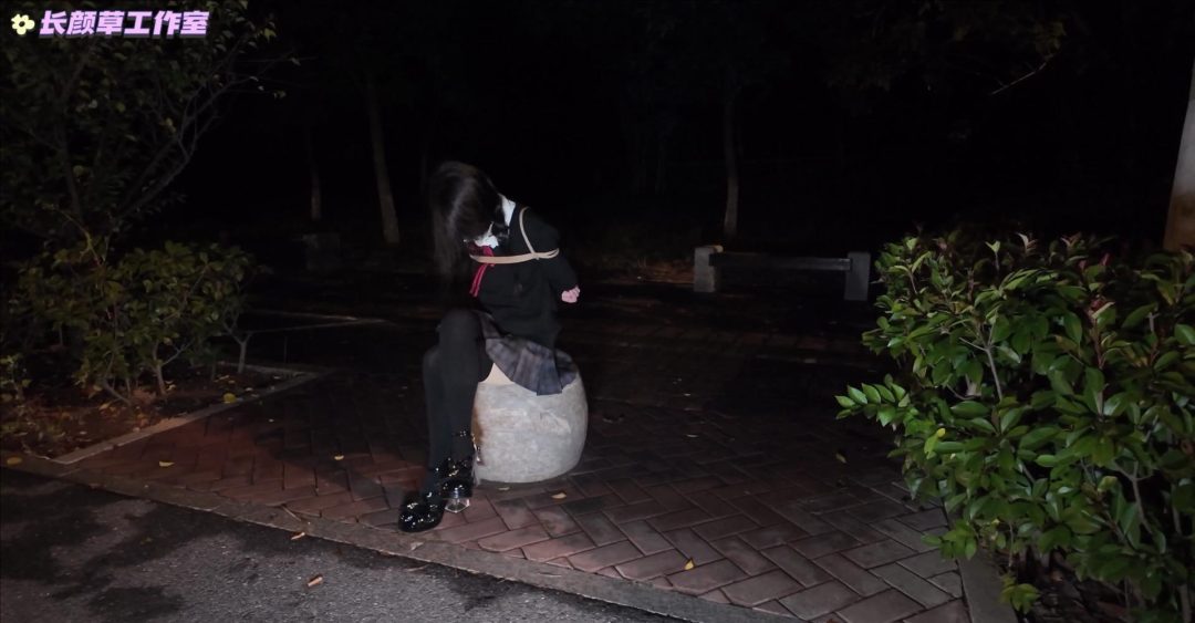 少萝霜喵 捆绑路边震动调教 第二弹 悦耳萝莉音耳边姣川 对话声音都颤抖了 路边坐着的那个小妹妹裙底怎么有亮光？ 专业麦克风嘴边采音戴耳机犹如妹子在身边-1