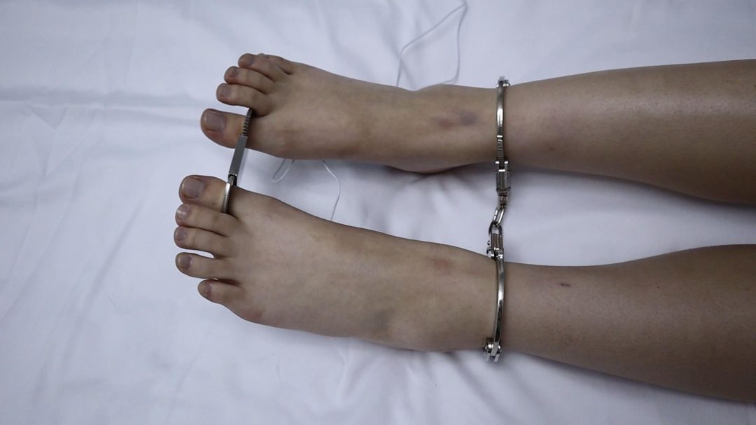 叶空姐叶子家中自缚 被劫匪扎带挟持 口球 挠痒TK-3