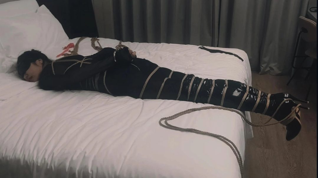 身材颜值不错的气质高挑职业美女模特酒店约绳紧缚体验-11