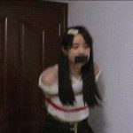 黑丝马丁靴x一字肩毛衣的股绳连手挣扎