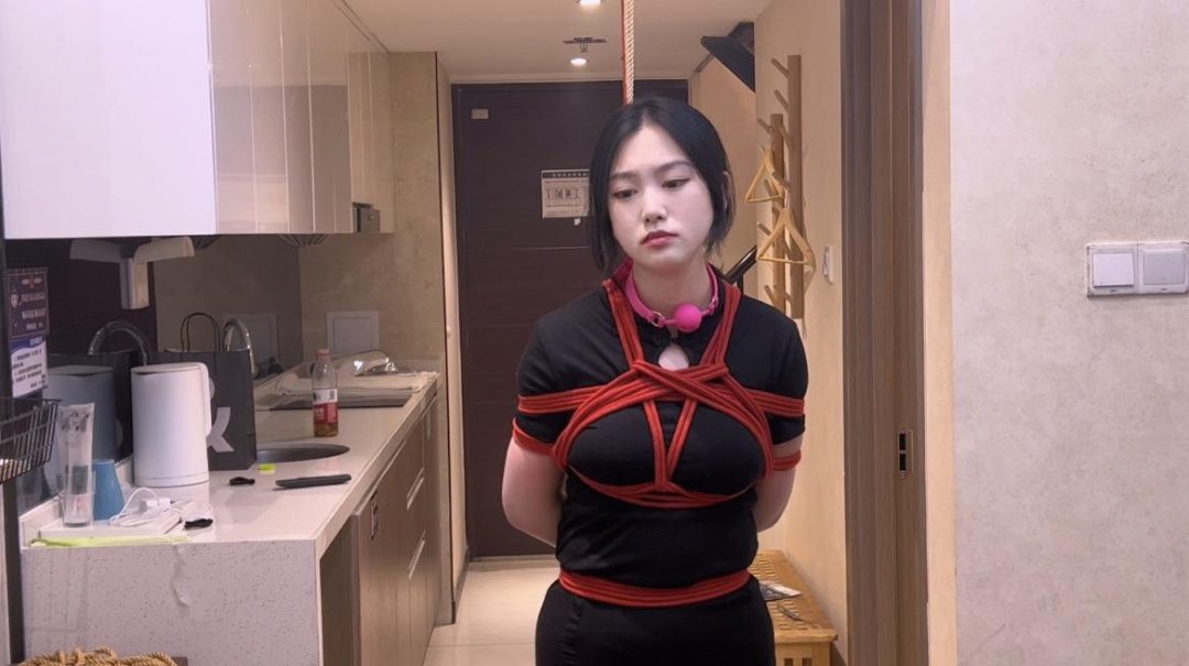 紧缚站立口球堵嘴-4