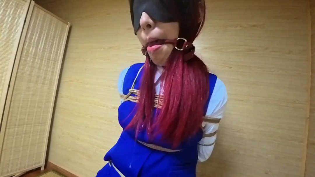 蓝色空乘制服椅子缚 上-1