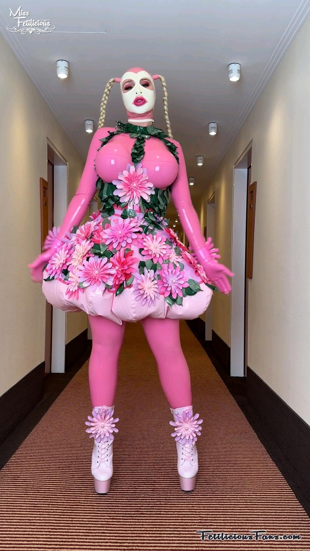 Pink flower girl-4