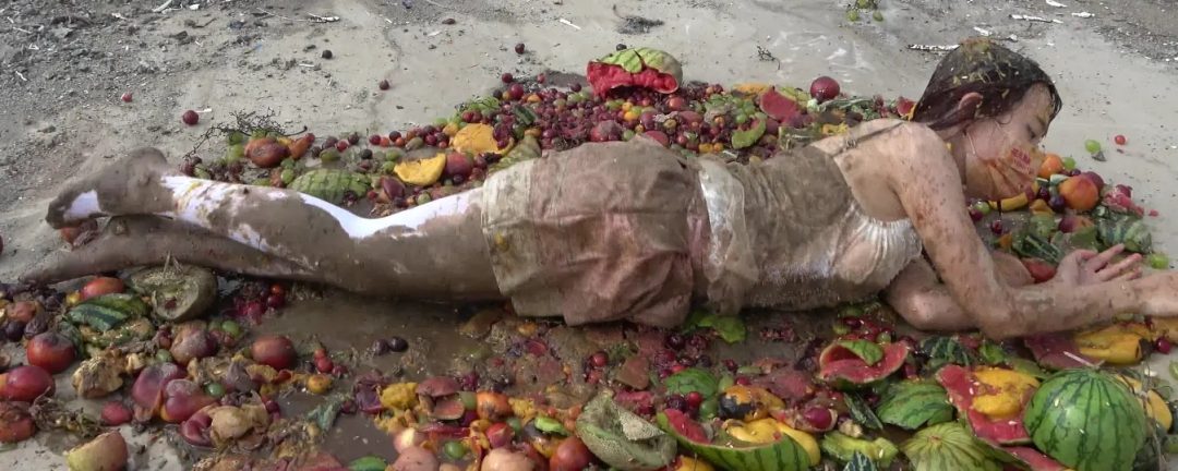 醉酒妹子 Jk猫爪白丝废墟玩泥巴臭水果-8