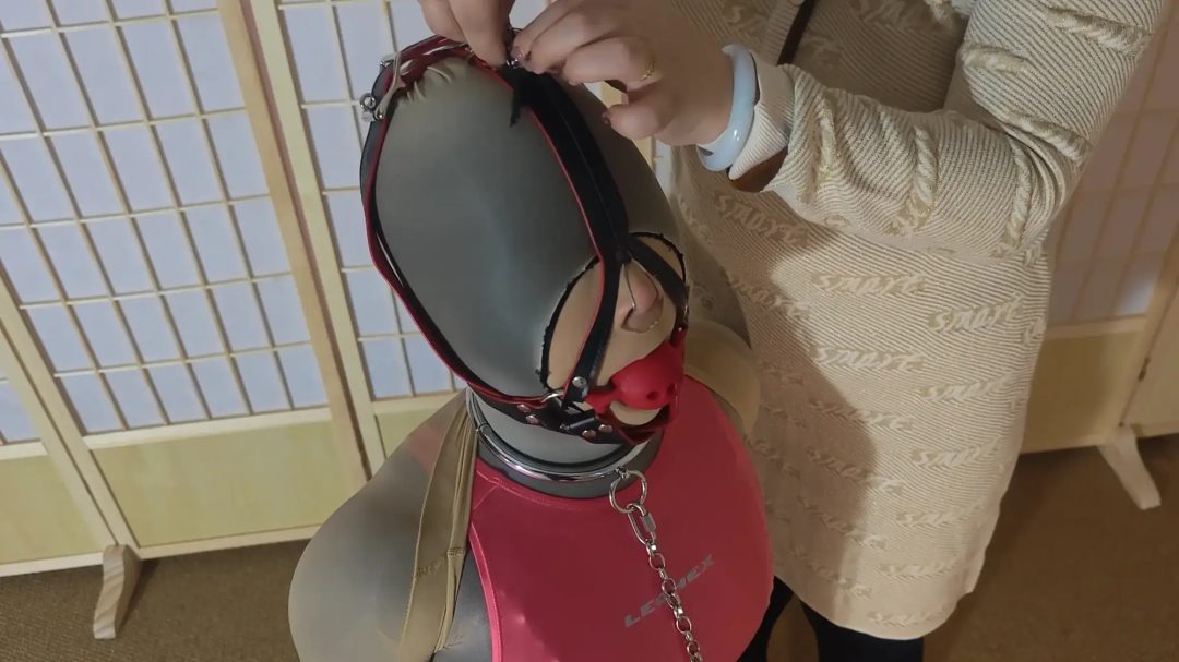 层层叠叠驷马丝袜全包,三层定制丝袜衣,铁链,口球,鼻钩,丝袜单手套外置镣铐-1