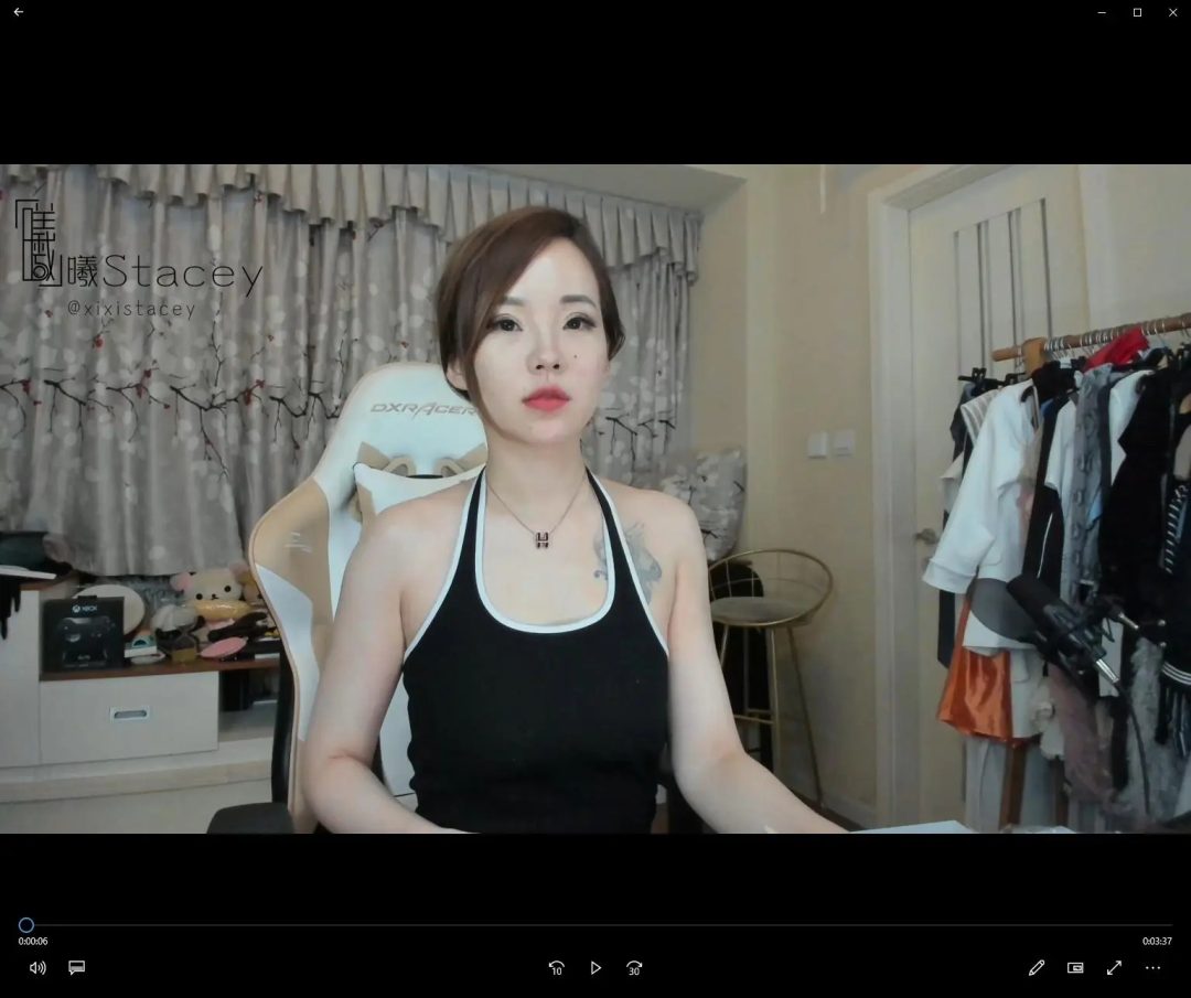 曦曦Stacey之欲桃露脸真人完整佩戴过程以及流口水-1
