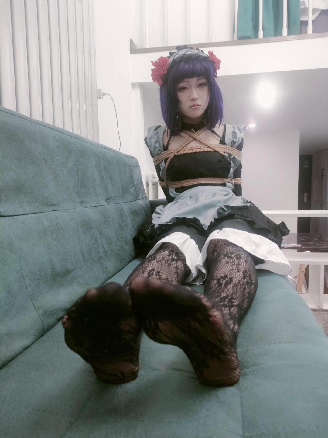《黑江雫cos女仆调教记》-高抬腿极限紧缚+M羞耻开腿+黑丝袜tk挠脚心+项圈狗链+家具捆绑一体化放置放倒+趴床抽打+解开过程+吊缚吊哭等等-7 《黑江雫cos女仆调教记》-高抬腿极限紧缚+M羞耻开腿+黑丝袜tk挠脚心+项圈狗链+家具捆绑一体化放置放倒+趴床抽打+解开过程+吊缚吊哭等等-7