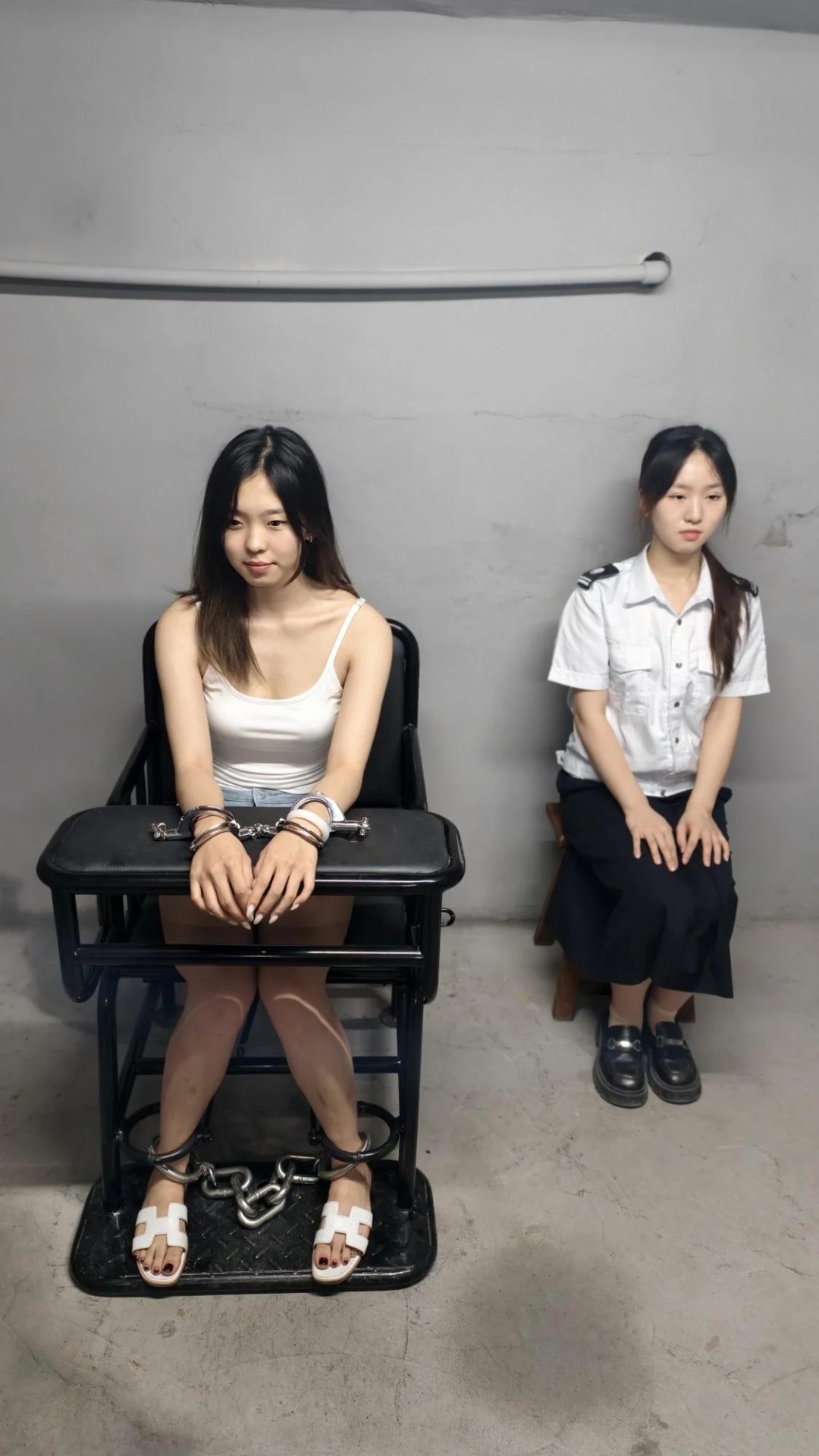 【忘忧社工作室】新模特试镜，被抓捕审讯，带手铐脚镣-6