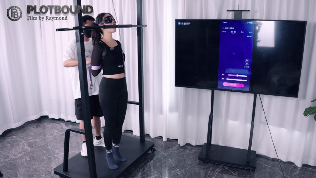 【PlotBound】Hardness Bondage Fitness（第一集）:硬核强制踮脚训练（钢管卡嘴/G钩/电击胸垫）-4