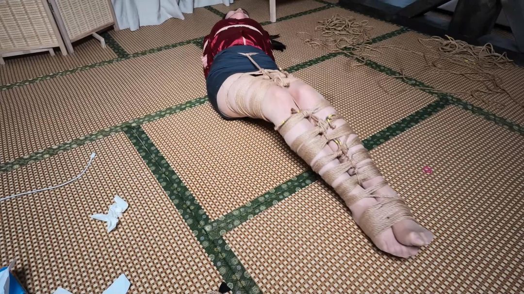 【花花】紧密麻绳捆腿，困境游戏-4