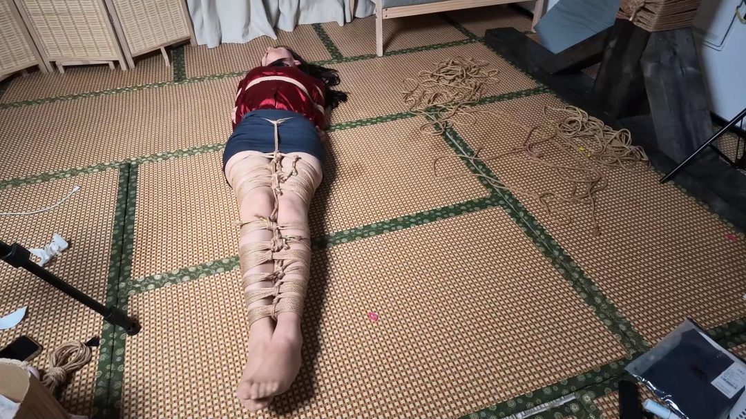 【花花】紧密麻绳捆腿，困境游戏-2