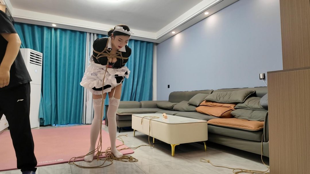 捆绑人妻之白丝女仆三-7