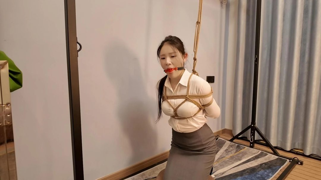 绳模娜娜应聘 日式放置 口球 紧缚-2
