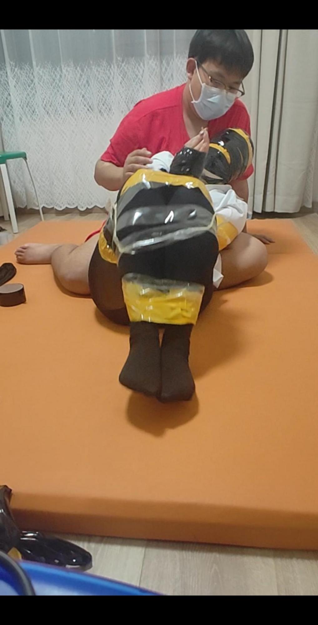 胶带控的福利，胶带猛猛缠，窒x疯狂调教，生气崩溃-2