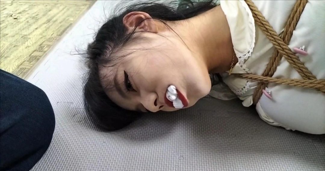学生蝴蝶 日式反绑 学生 水手服 堵嘴挠痒西式 直臂并肘 股绳-7