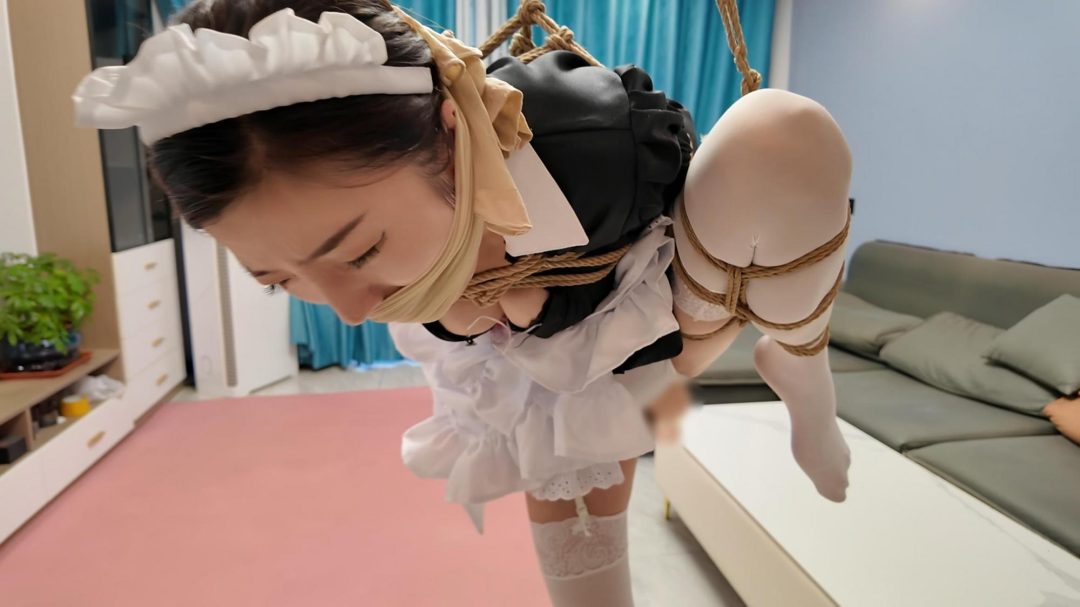 捆绑人妻之白丝女仆三-8
