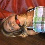 Foxy hogtied on floor