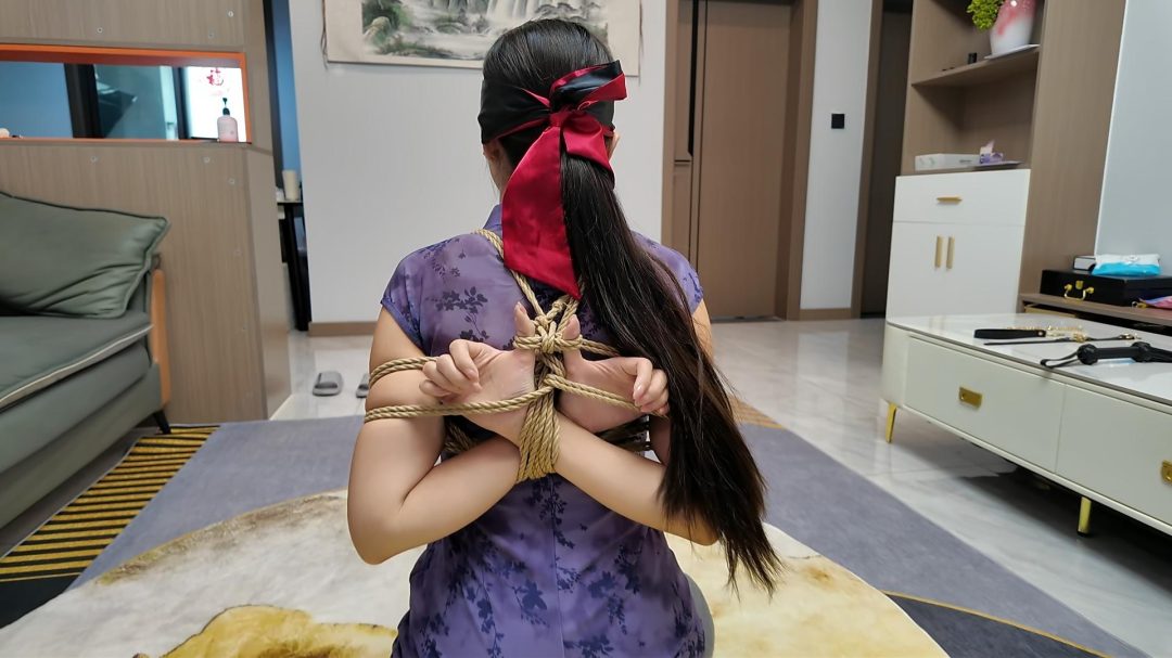 佳佳紫色旗袍-2