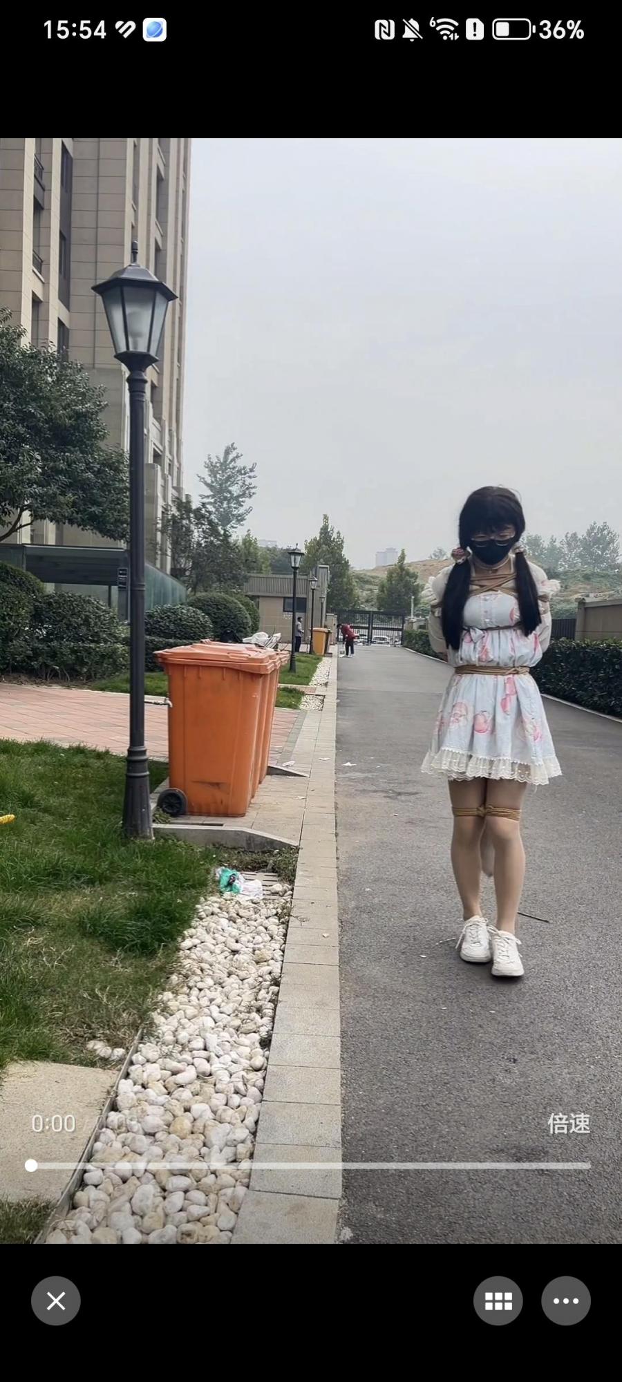 小新的日式胸缚自缚教学上及户外散步-1