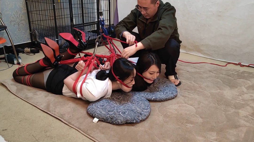 双白领黑丝驷马吊勒嘴 苏樱 雅熙-2