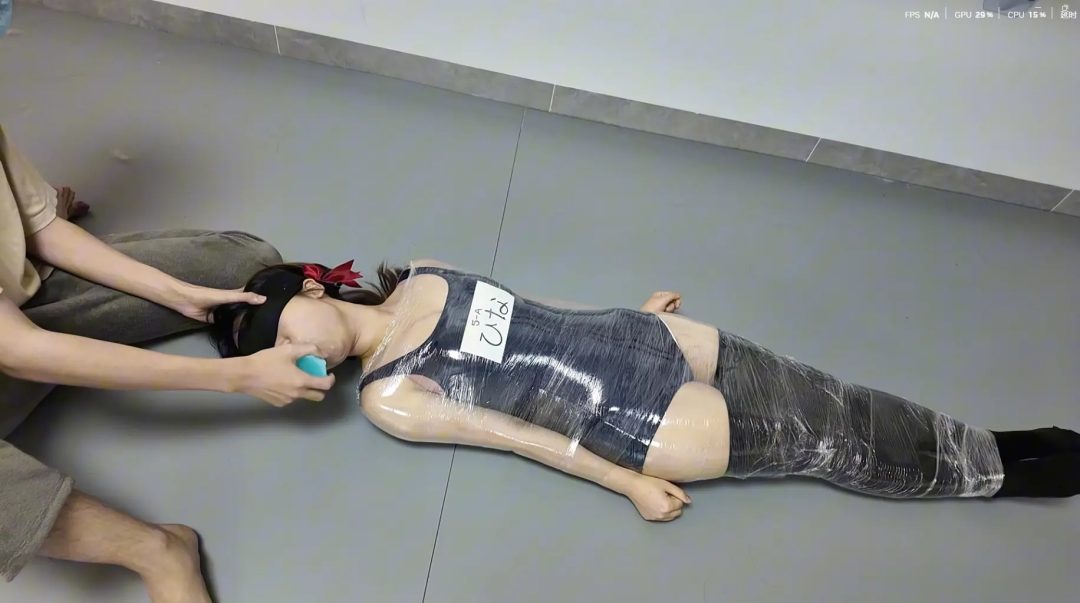 【海砂原创】运动系少女ひな桑的丝袜真空全包水刑录像-3