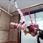 【琪琪】和服琪琪的吊缚体验，挑战一小时悬吊，多种姿势空中变换，倒吊转圈圈