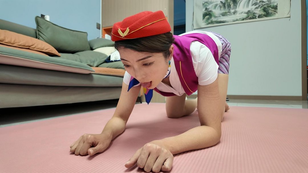 客户体验之二中 日式反绑 后手观音 空姐 狗链 项圈眼罩 蒙眼 股绳 K9放置 蛇缚 捆绑 挑逗-7