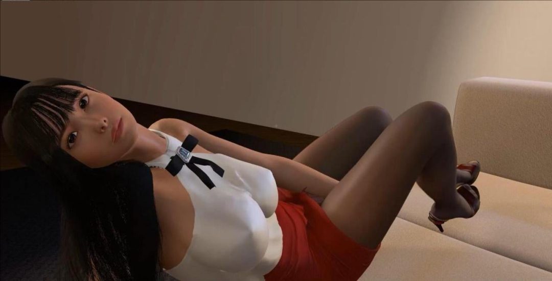 【女友在家留宿】看着女友一步一步诱惑，忍不住拿出了绳子......黑丝OL，包臀短裙，超大口球-3