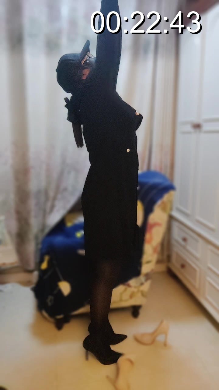 踮脚吊缚自缚高跟鞋脚尖着地-4