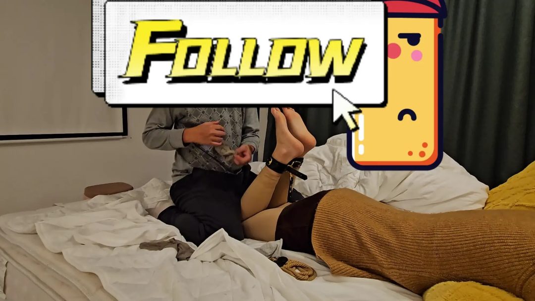 模特被绑住脚踝挠腰 丝足 脚铐 TK 挠腰-3