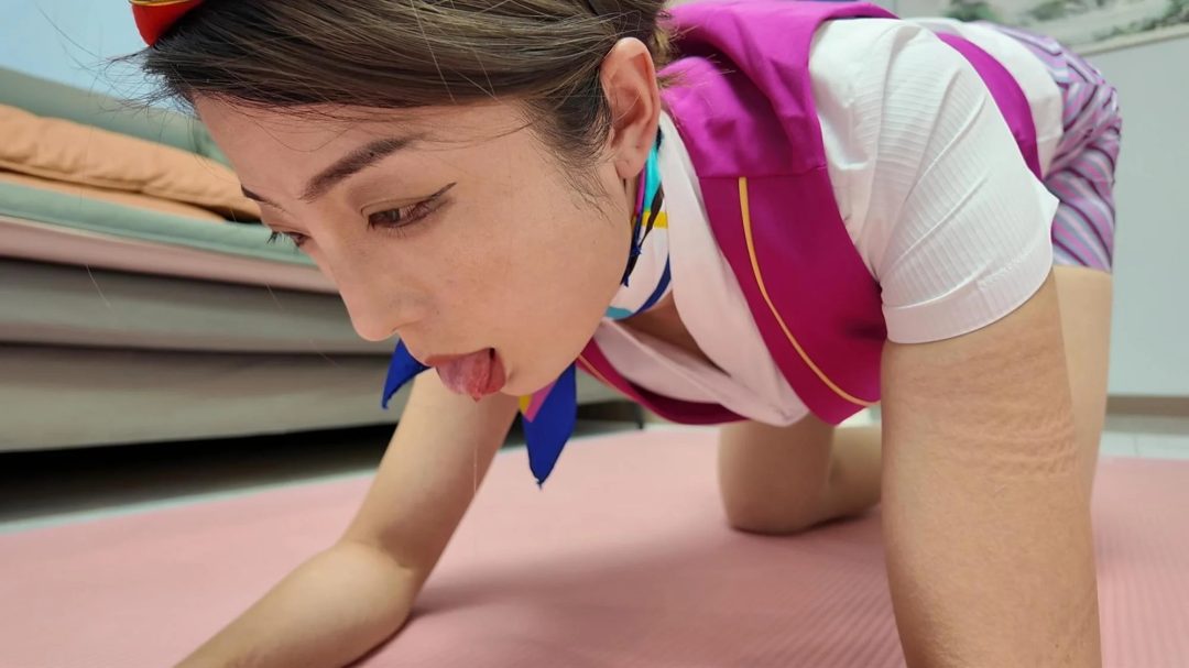 客户体验之二中 日式反绑 后手观音 空姐 狗链 项圈眼罩 蒙眼 股绳 K9放置 蛇缚 捆绑 挑逗-1
