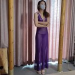 杨蕊 全身固定紫纱裙