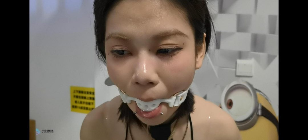 夏瑾性 渔网袜 高跟鞋 龟甲缚 胶带封嘴 柠檬 口球流口水-3