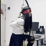 JK过膝袜妹妹的吊缚调教