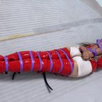 定拍之18公分芭蕾舞大腿长靴站起来扶着走路展示用皮带勒到极限呼吸困难股绳链接口塞