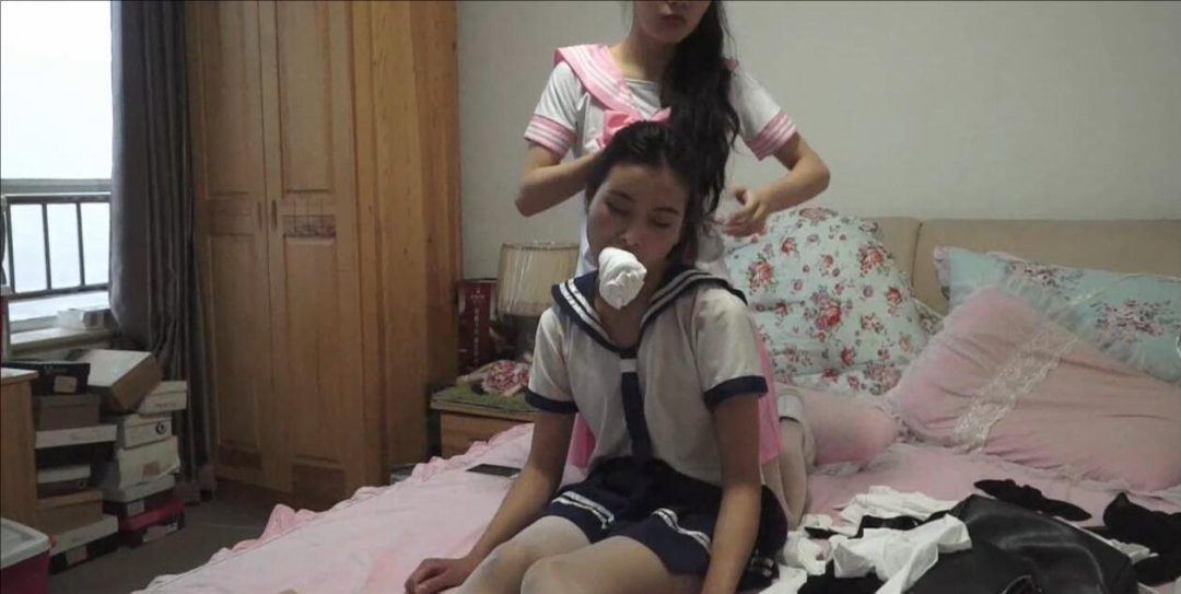 [白丝的海洋 - 上] 女女、美腿、黑丝、白丝、JK水手服、堵嘴、调教-14