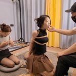 紧缚小夏与佳佳 后手观音 直臂 鞭打 跪 调