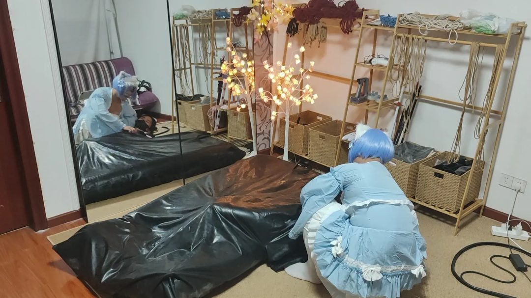 【秃鹫】水手服日式紧缚进入真空床体验-7