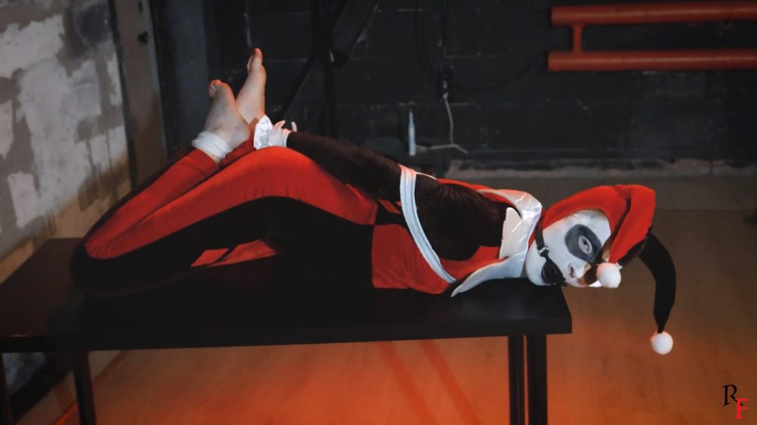 Original Harley Quinn cosplay - Zoya in rope hogtie-4 Original Harley Quinn cosplay - Zoya in rope hogtie-4