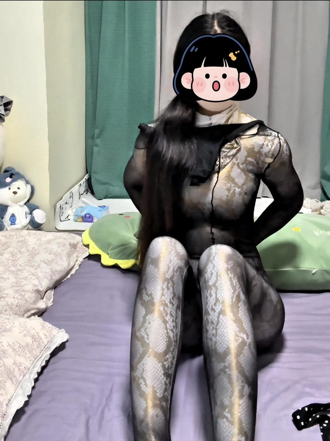 黄金蟒加黑色全包丝这个感觉也太奇妙了-3