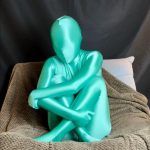 穿着乳胶ZENTAI全包紧身衣的直播录播第4部